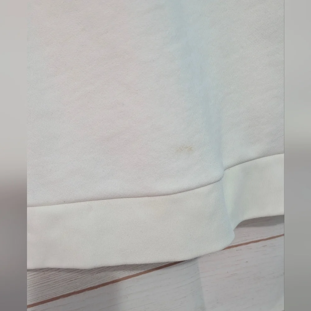 Adidas Off  White and Black Logo Sweatshirt Size XL - Picture 6 of 8